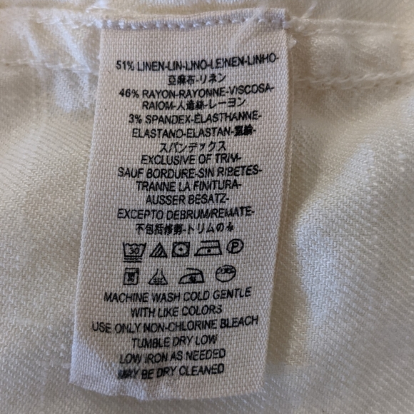 Free People linen frayed edge blazer size x-small - Picture 6 of 7